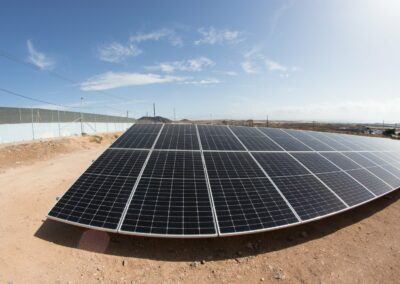 Huerta solar con placas fotovoltaicas